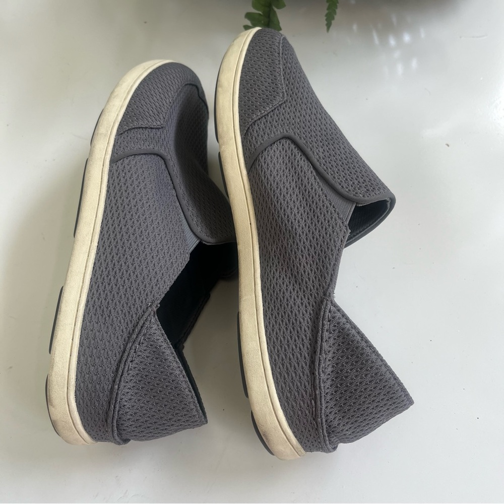 Olukai Wehi Nohea Mesh Slip on Shoes Loafer Grey Charcoal Men sz 14 10426–2626 - Picture 7 of 16